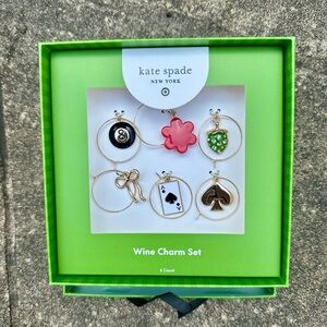 🆕🔖 kate spade x Target 🎯 Wine Charms ✨ Mixed Novelty Hostess Gift ✨ NIB!!